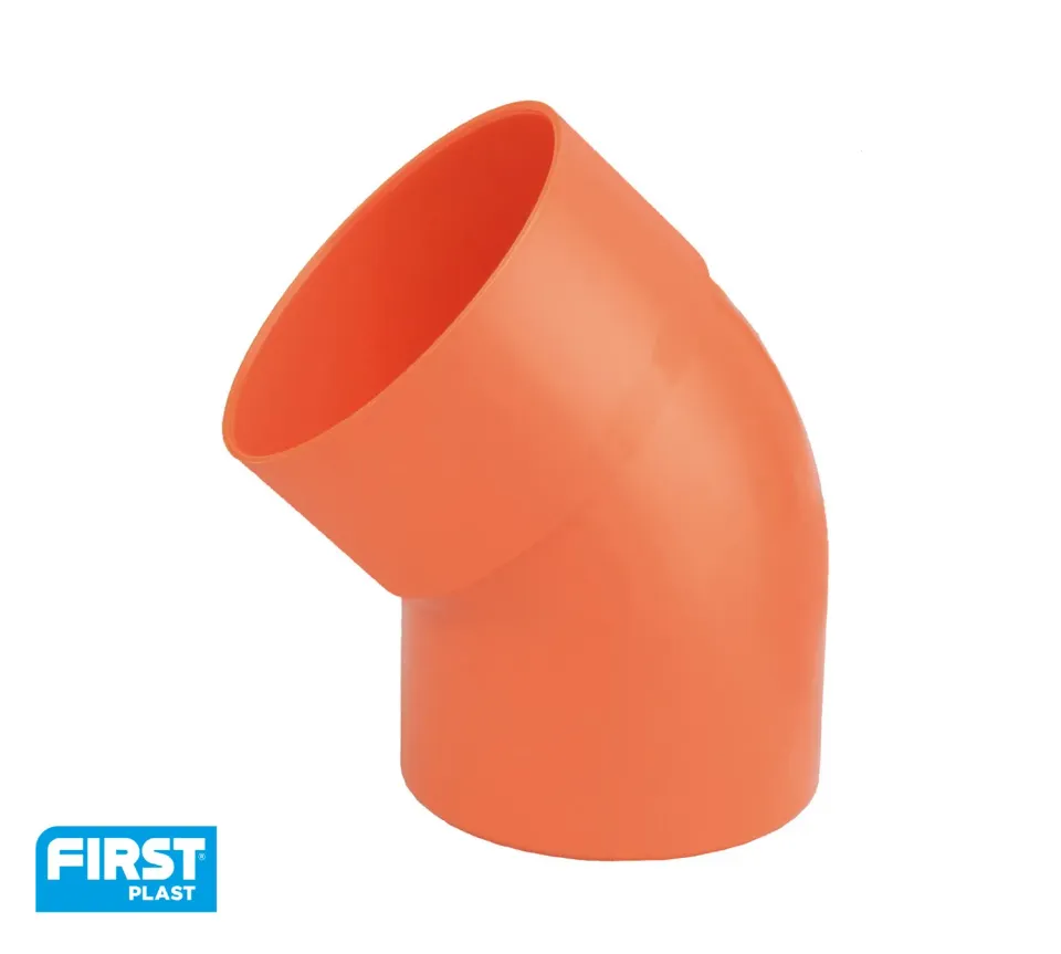 La Ventilazione Gamma Base Curva 45° Arancio per Scarichi