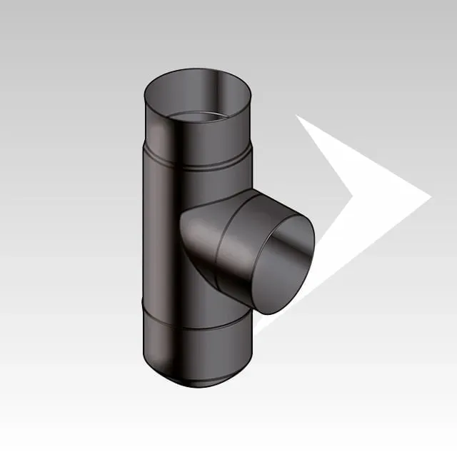 AMR Top F2L13 raccordo a T 90° nero con tappo