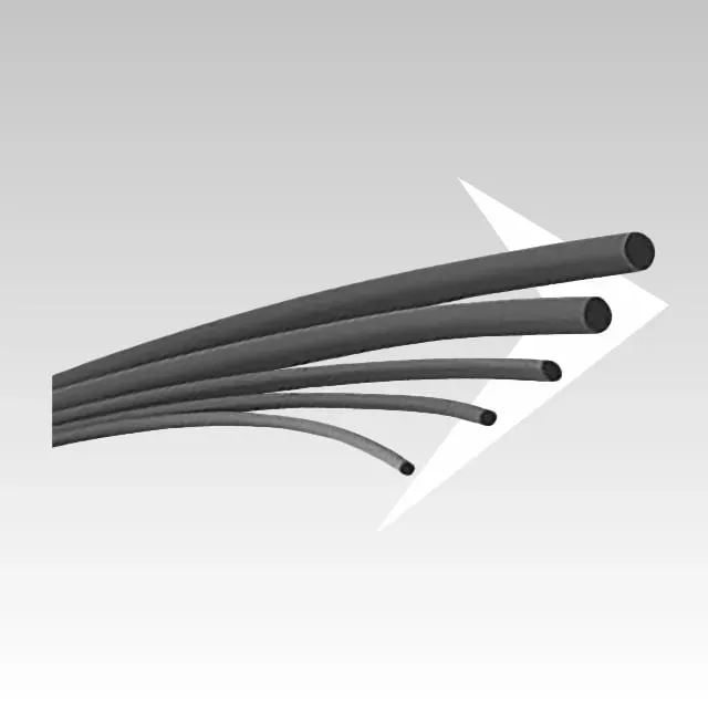 AMR Top GTR003 guaina termorestringente nera 6,4 mm 10 m