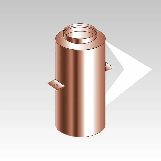 AMR Top DP25 DPR2541 passaggio a tetto h 650 mm doppia parete