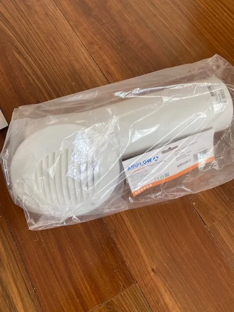Airflow Kit Condotto Rigido 100 mm x 350 mm Griglia Bianca