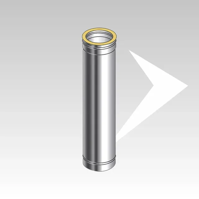 AMR Top DP tubo doppia parete coibentato 0,5 m inox