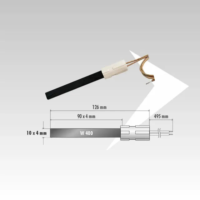 AMR Top PS14 candeletta quarzo liscia 400W 122 mm