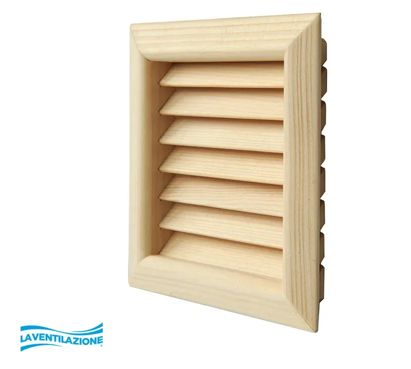 La Ventilazione Linea Wood Griglia quadra in legno