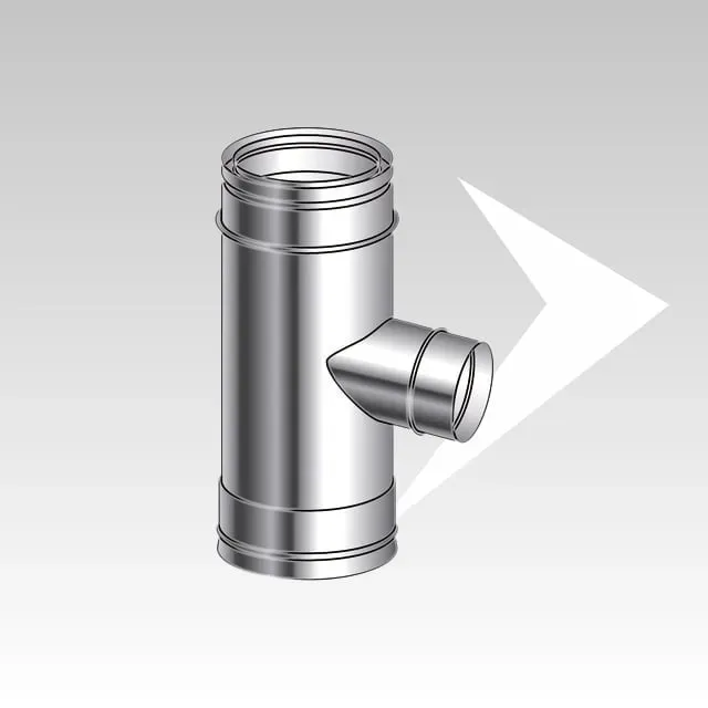 AMR Top DPA1011 Raccordo a T 90° monoparete Ø 80 mm inox