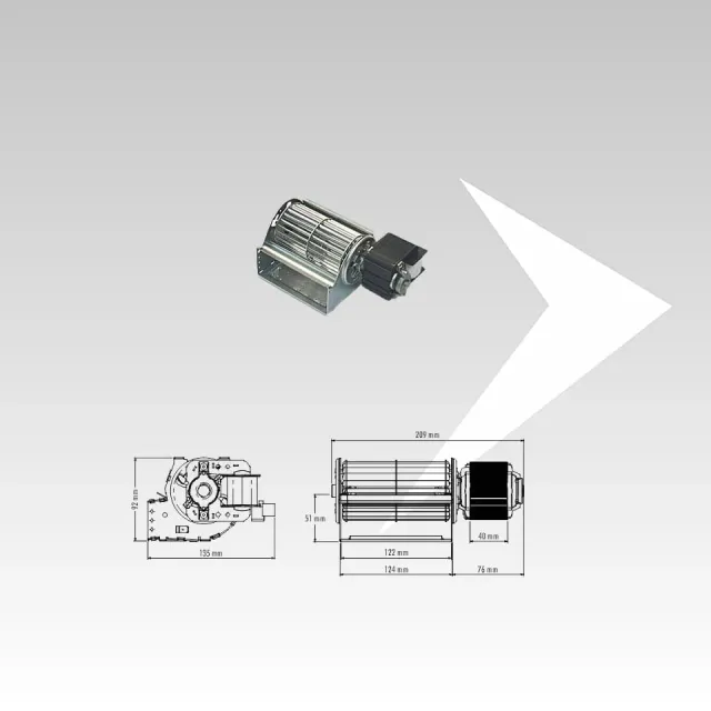 Trial TAS12B5-001-D6 ventilatore tangenziale 122 mm silenzioso