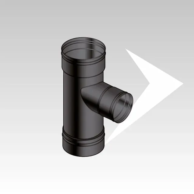 AMR Top SPB12023 raccordo a T 90° D80 nero pellet