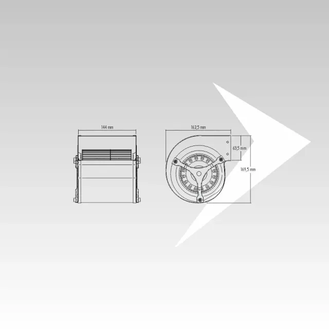 IPC CFX2121201 ventilatore centrifugo canalizzato stufe pellet