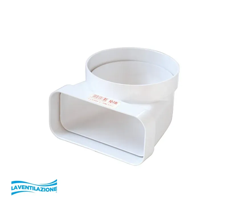 La Ventilazione NO-FIRE curva verticale 100 a 120x60 mm