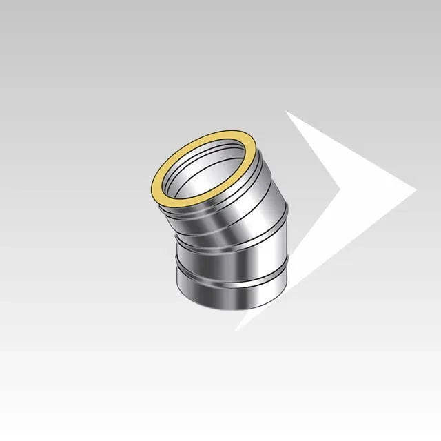 DP25 DPC2508 curva 30° doppia parete inox 80/130