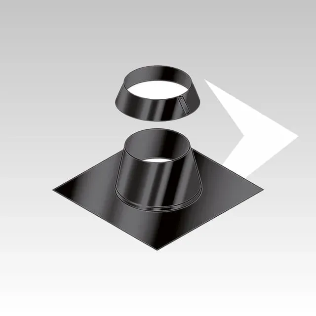AMR Top Coax Pellet faldale tetto piano inox con collare