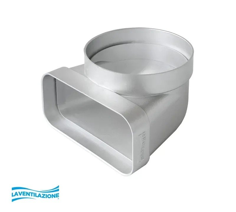La Ventilazione Curva Verticale Raccordo 125-150x70 Tondo-Rettangolare