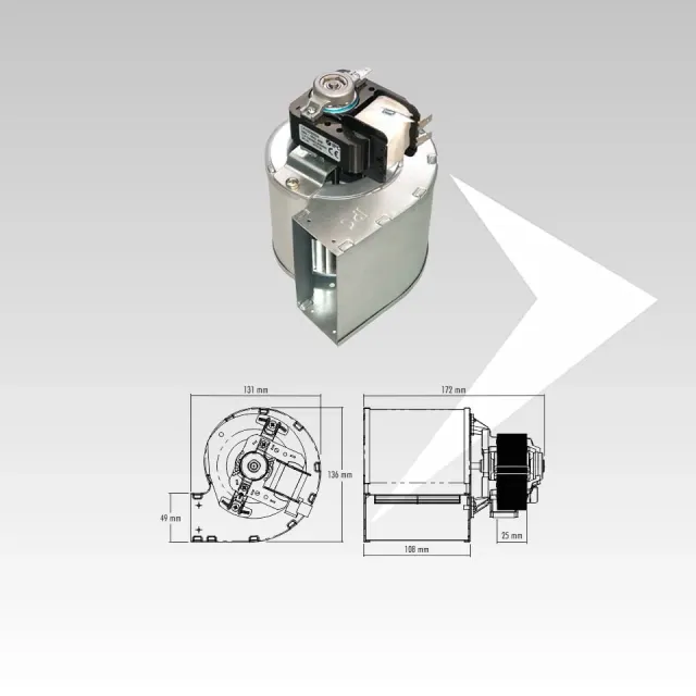 AMR Top Ventilatori CFH2080803 Ventilatore Centrifugo Pellet