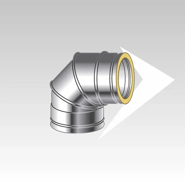AMR Top DPC106 Curva 90° Doppia Parete Nera Coibentata