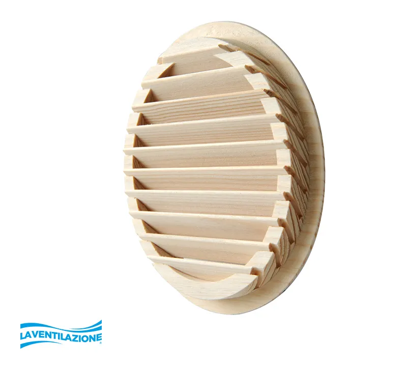 La Ventilazione Griglia legno tonda Linea Wood