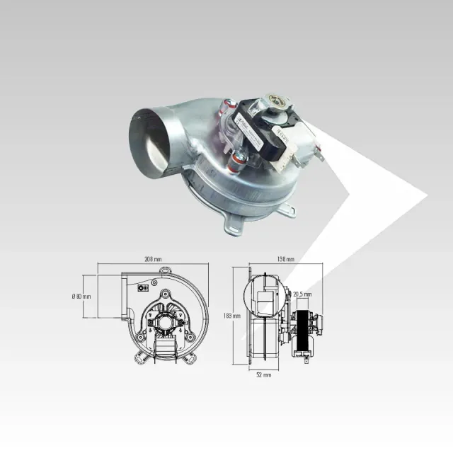 Trial CAF12Y008CS estrattore fumi ventola 150 mm 40W