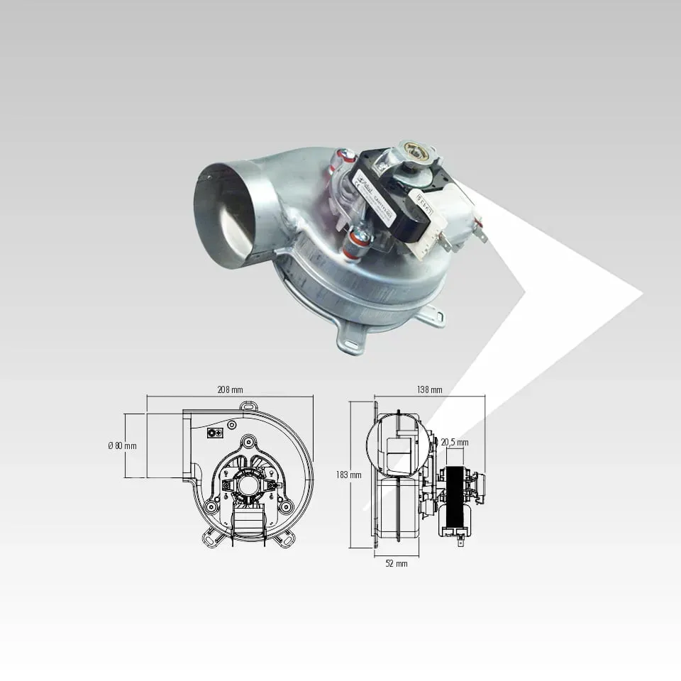 Trial CAF12Y008CS estrattore fumi ventola 150 mm 40W