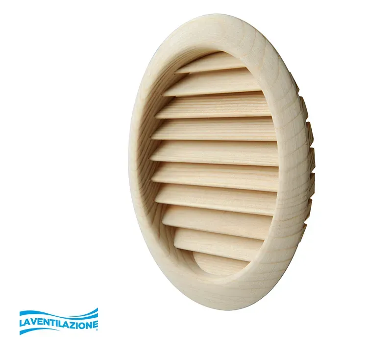 La Ventilazione Griglia legno tonda Linea Wood