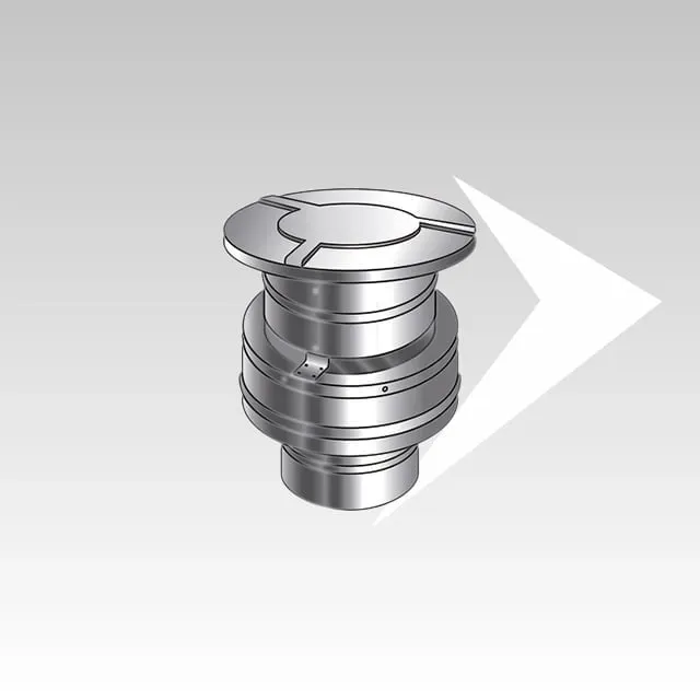 AMR Top Coax Pellet CXPI29 terminale verticale coassiale inox