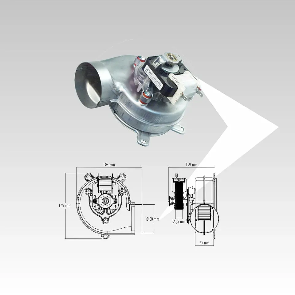 Trial CAH11Y3-003 ventilatore centrifugo 165x129 mm